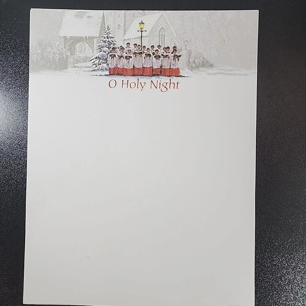 8 Sheets Computer Stationary Christmas Letter Announcments, Junk Journal Paper